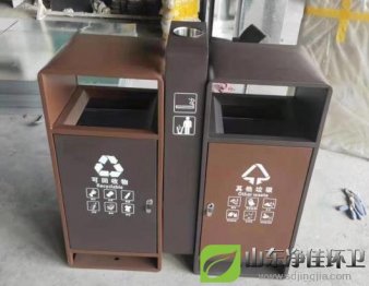钢制分类垃圾桶，钢制分类果皮箱如期完工
